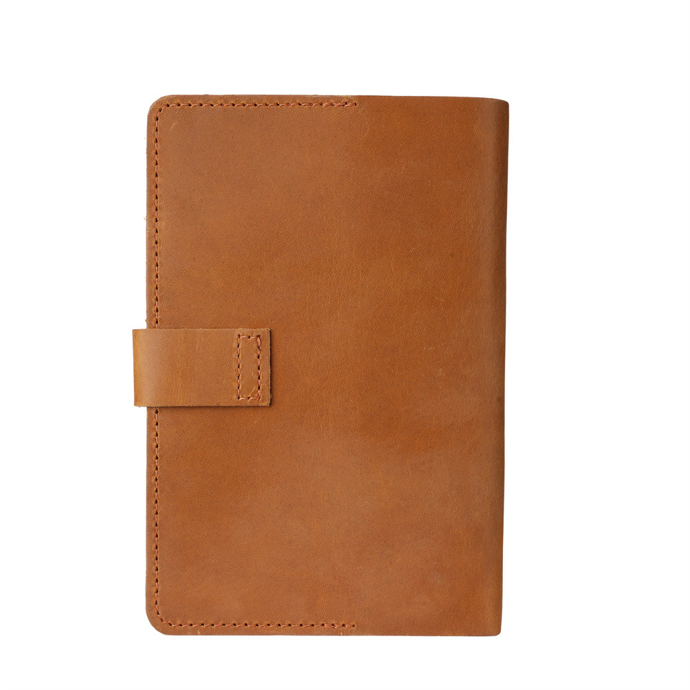 1158 Genuine Leather Crazy Horse Passport Travel Wallet Card Holder