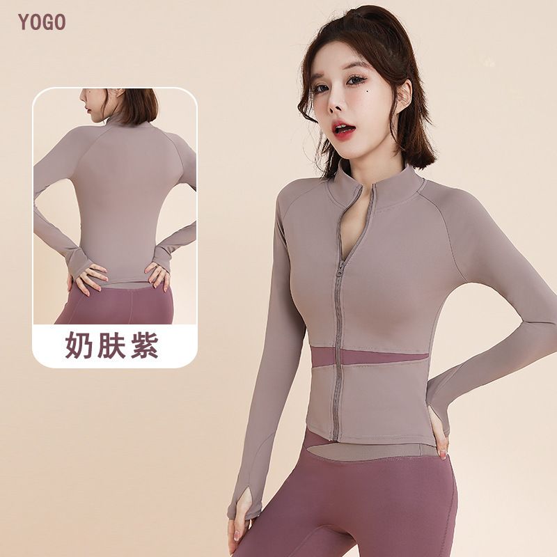 运动套装女瑜伽健身运动健身服瑜伽服上衣跑步运动服套装防晒衣