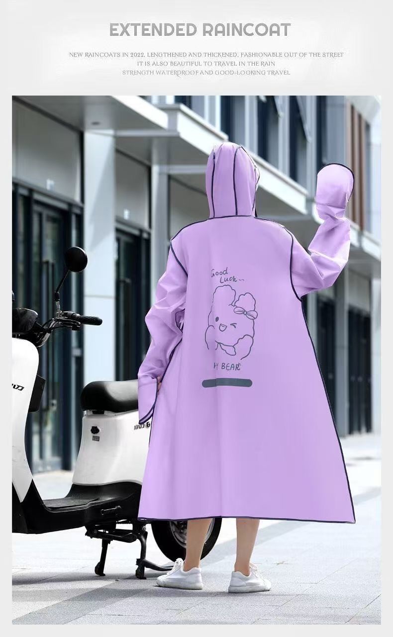 Starkregen-Poncho Herren Damen Elektrofahrzeug Ganzkörper