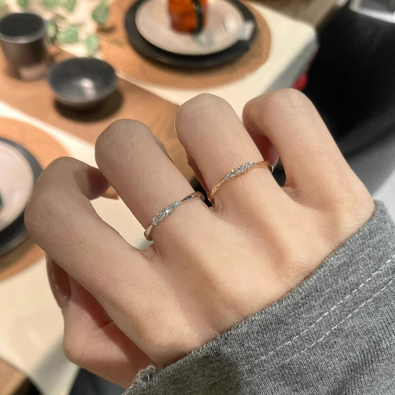 Starry Sky Pave Diamond Ring Adjustable Elegant