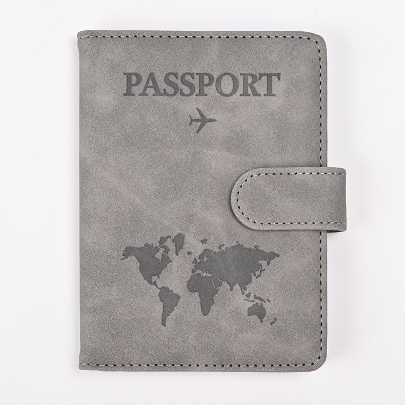 PU RFID pasaport cüzdanı, manyetik kapaklı seyahat çantası