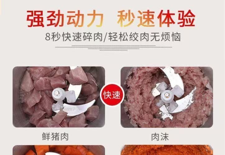 Electric meat grinder, stainless steel, multifunctional