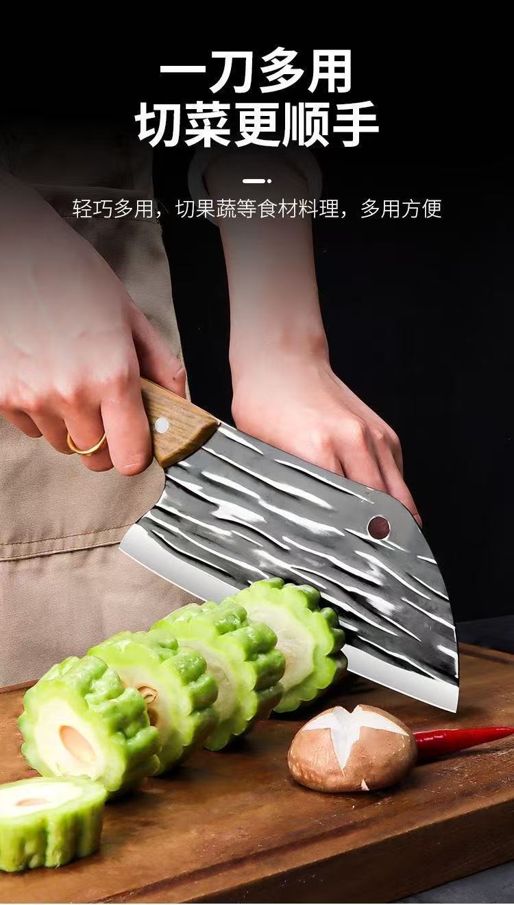龙泉刀具套装手工锻打刀家用菜刀菜板二合一厨房全套厨具砧板组合
