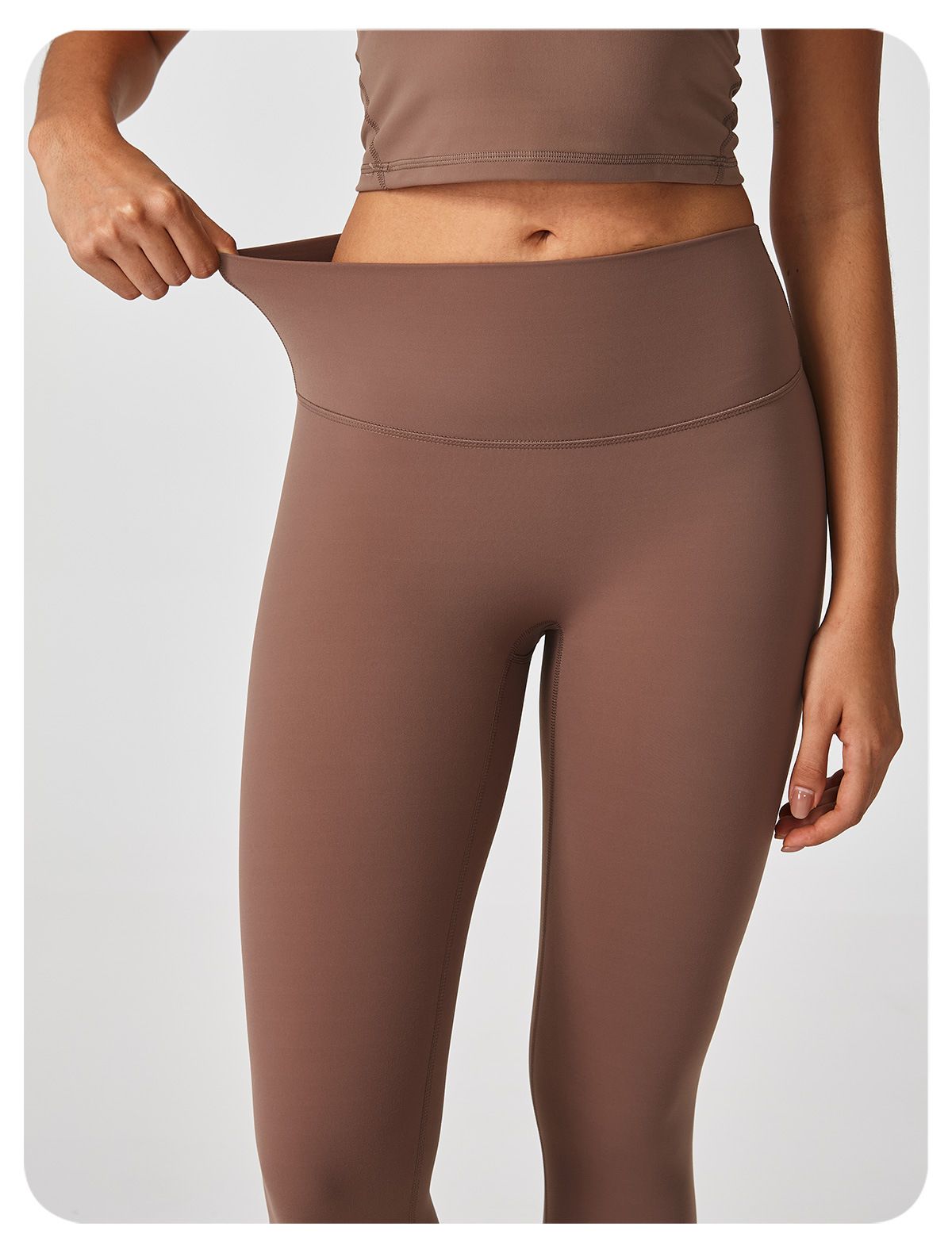 YTRIAN kadın Çıplak Yoga Pantolon Yüksek Bel Karın Kontrol Popo Kaldırma Şekillendirme Açık Spor Rahat Sıkı Uzun Pantolon