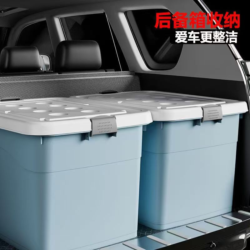 Extra large plastic storage box with wheels