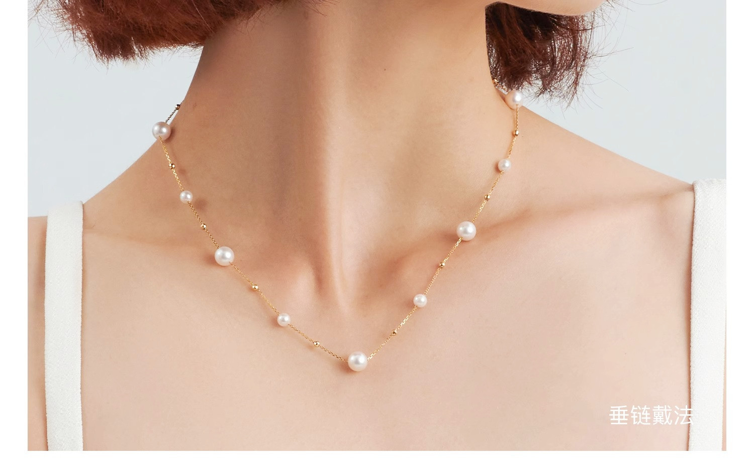 S925 Sterlingsilber-Gold-Perlenkette, Stern-Design, elegante Schlüsselbeinkette für Damen