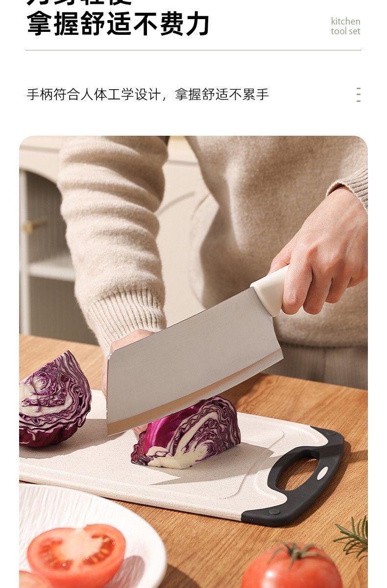 Kitchen knife set, 5-piece, stainless steel, vegetable and fruit