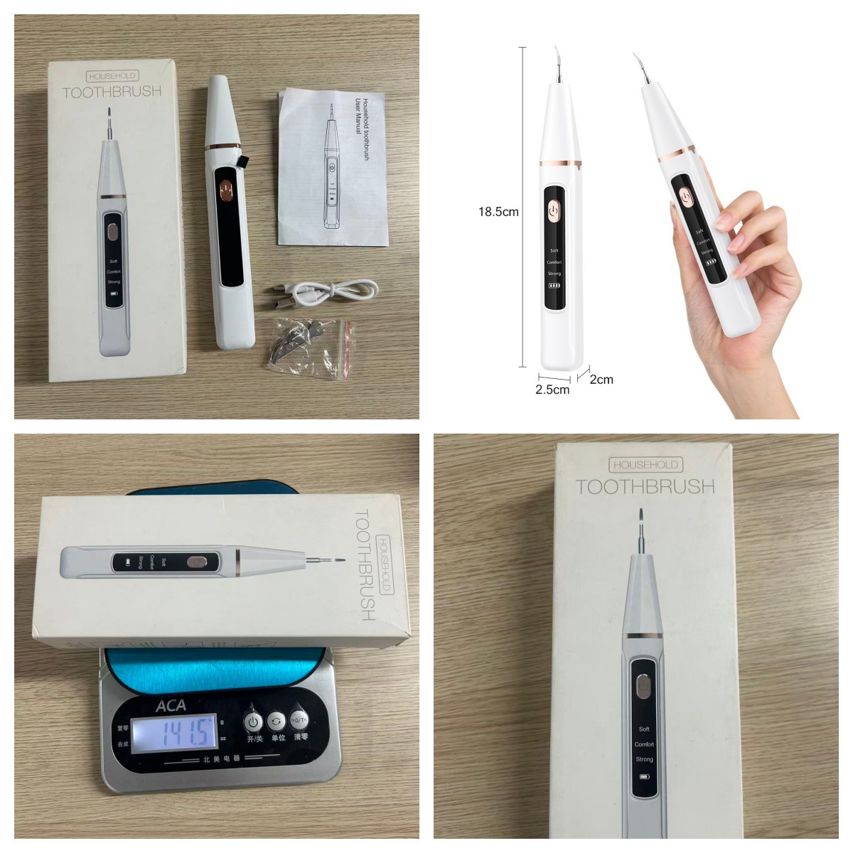 Ultrasonic electric dental cleaner device