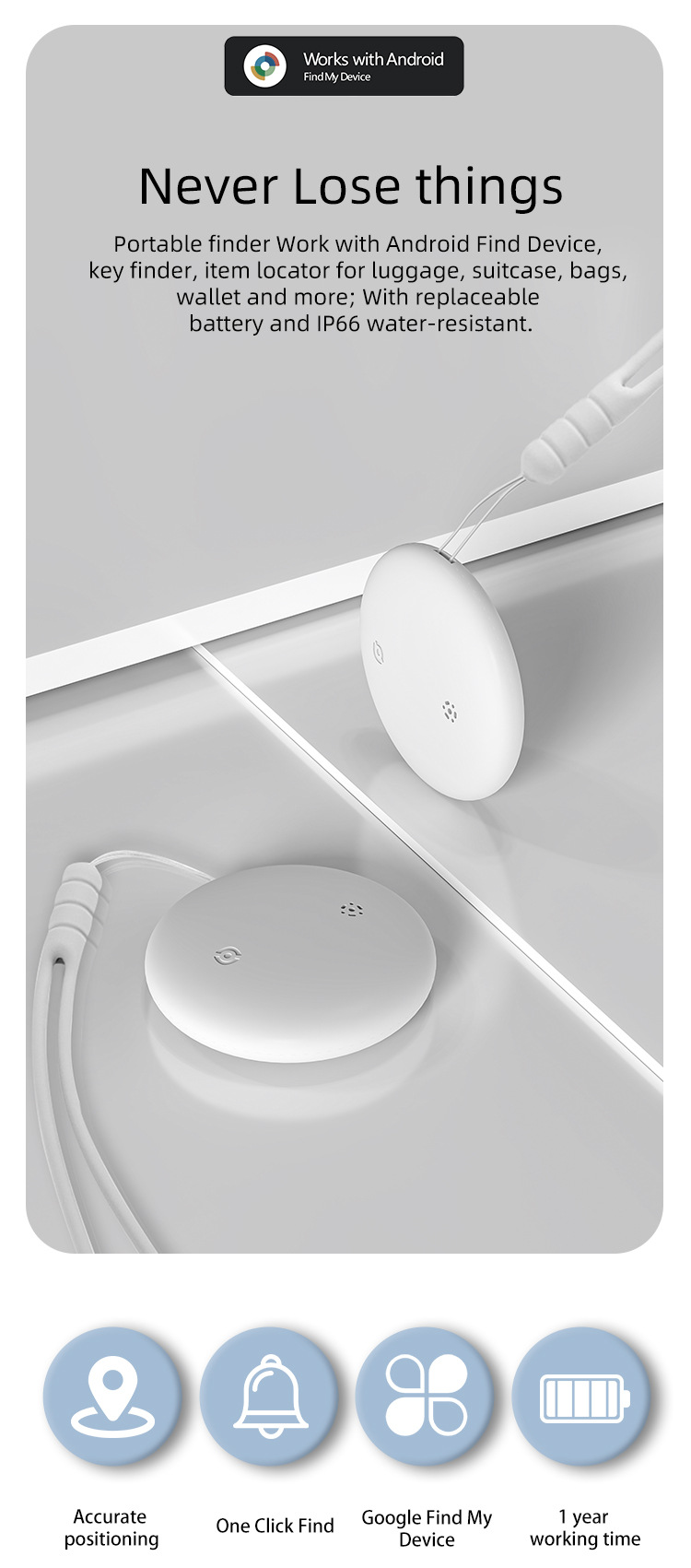 Round locator, Android Bluetooth tracker