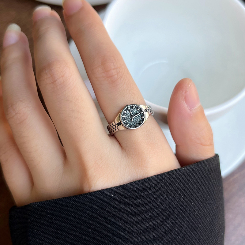 925er Silberring Damen, verstellbar offen