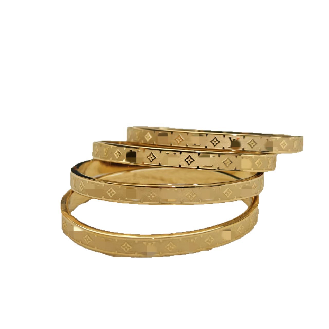 V-Buchstaben Armband, Silber, Paarset