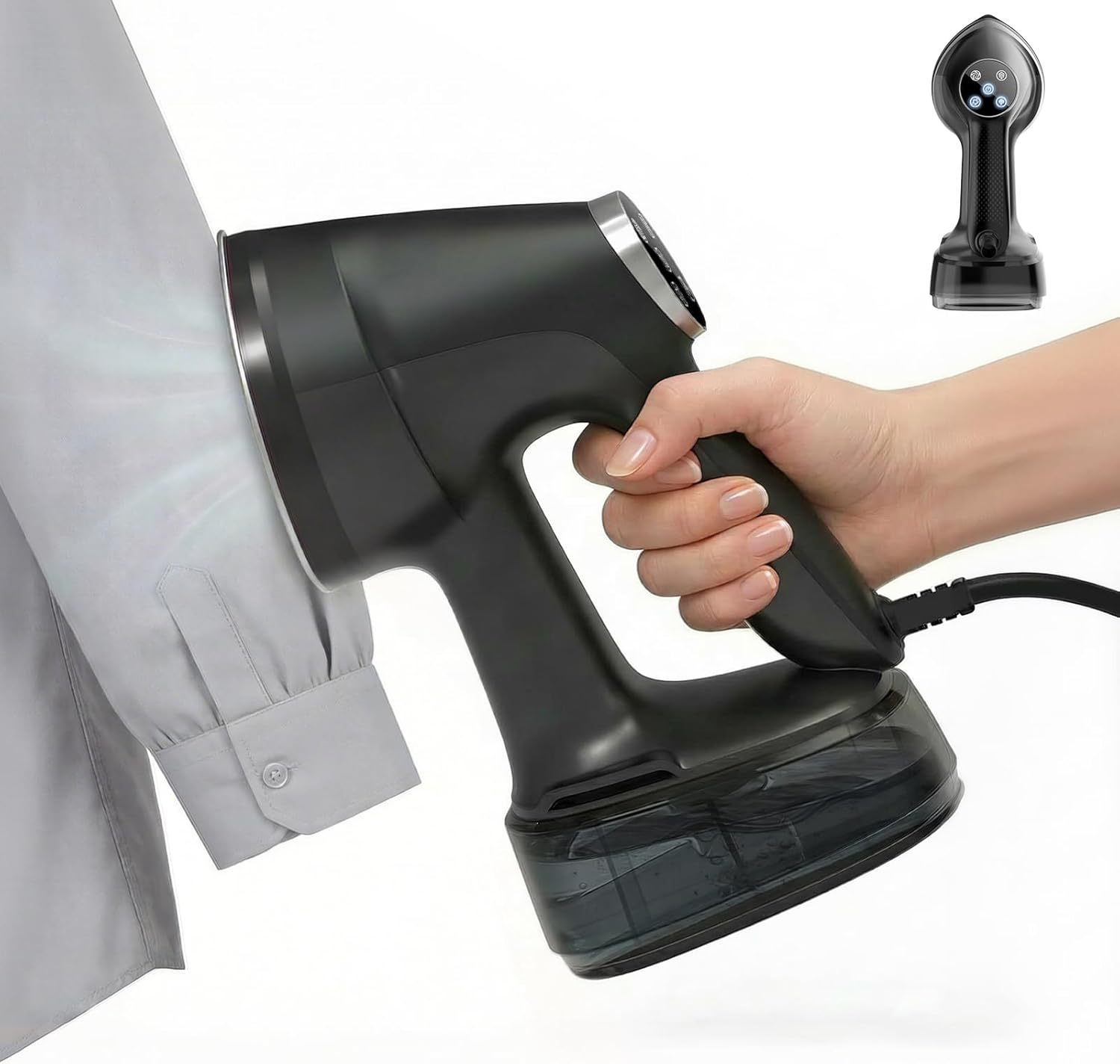 Portable handheld steam iron, dry and wet dual-use