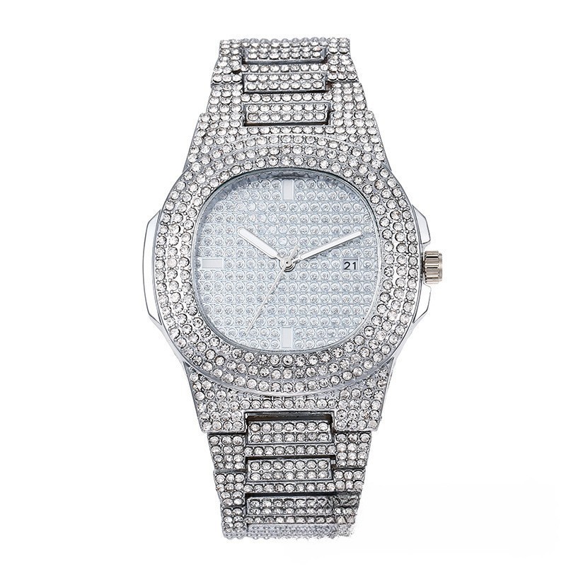Quartz watch, steel band, roman numerals