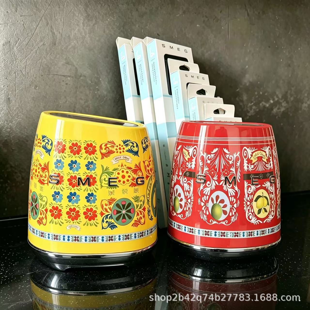 SMEG bıçak seti, paslanmaz çelik, krem rengi, 6 parça