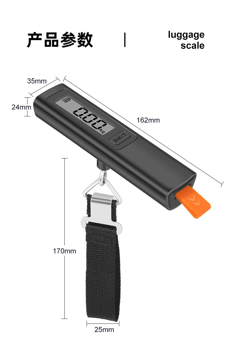 Electronic handheld scale auto-charge 50kg portable