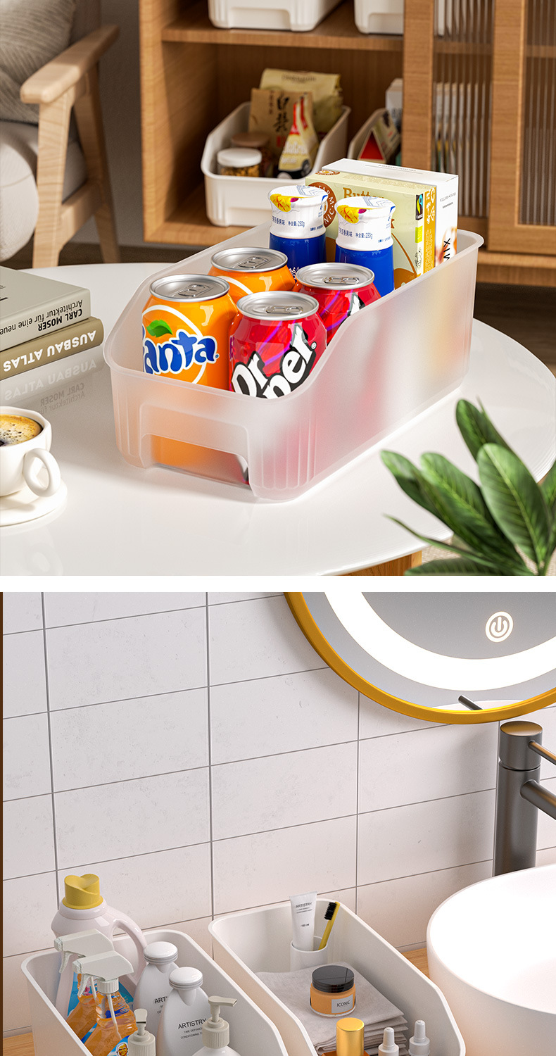 Kitchen storage box plastic, rectangular drawer style
