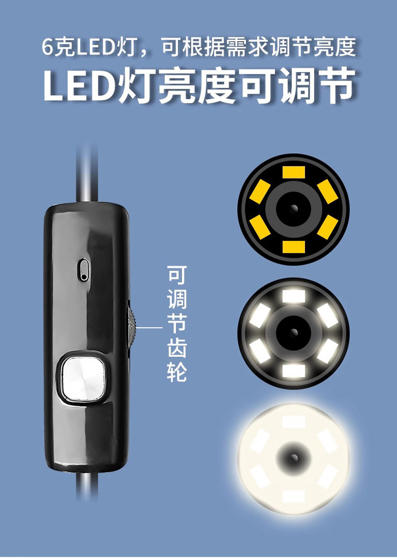 Endoscope camera for mobile phones, flexible probe