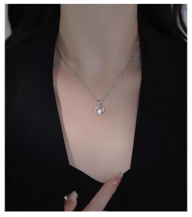 S999 Silber Möbius Anhänger Schlüsselbein Kette Damen