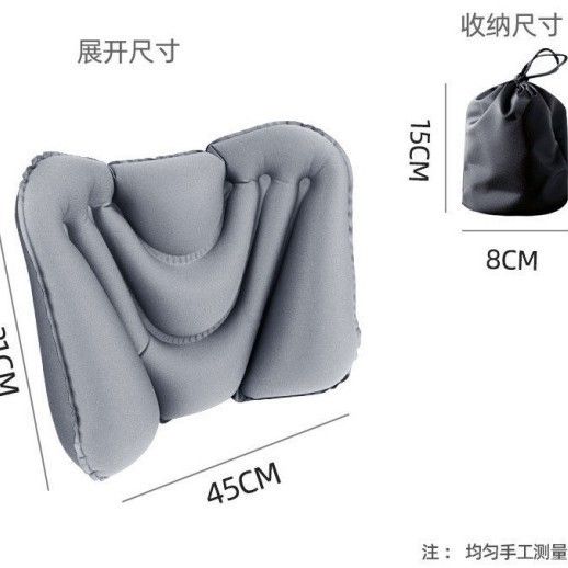 Inflatable Lumbar Support Pillow Portable Foldable