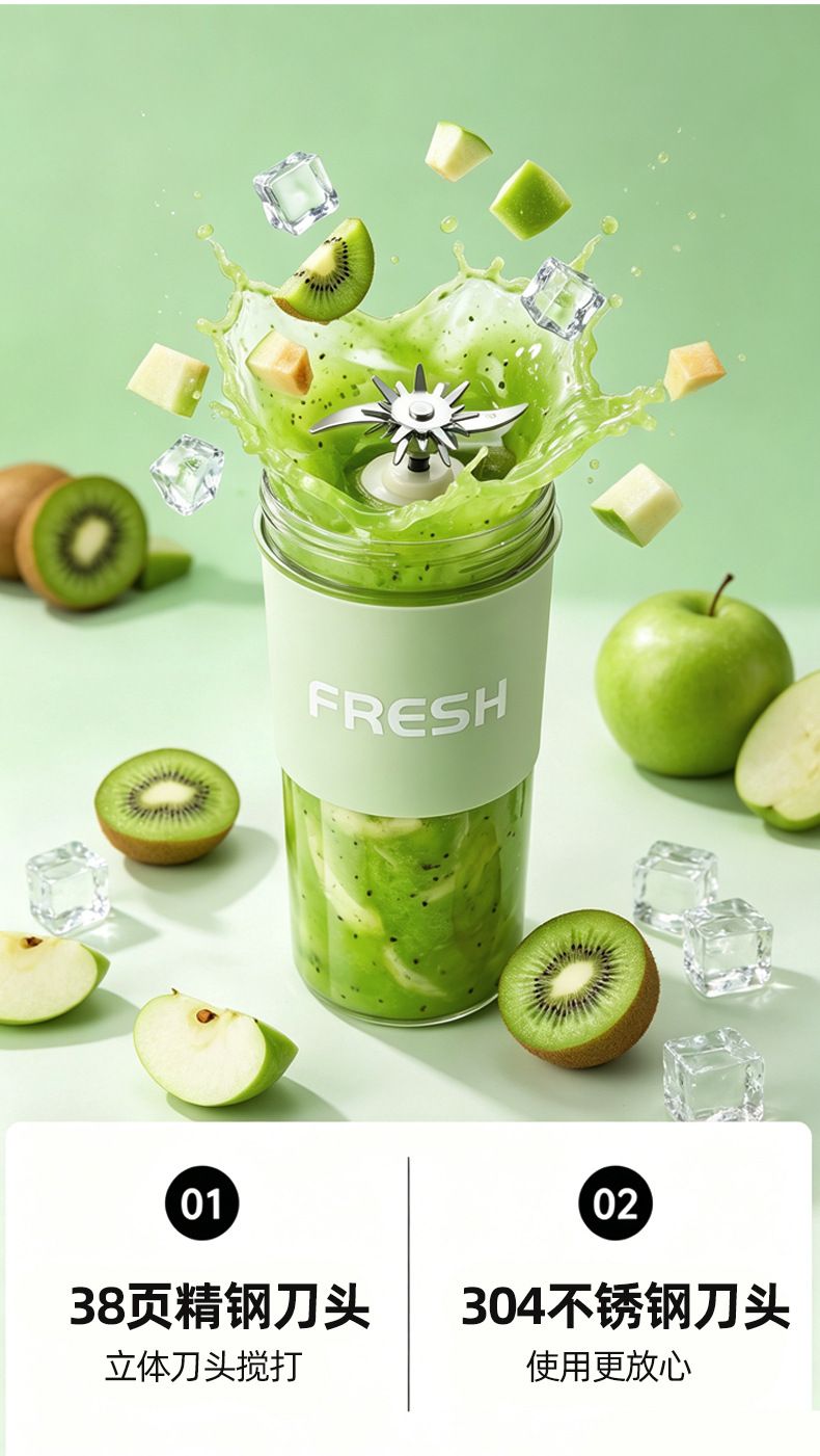 Portable USB Rechargeable Juicer and Blender Cup