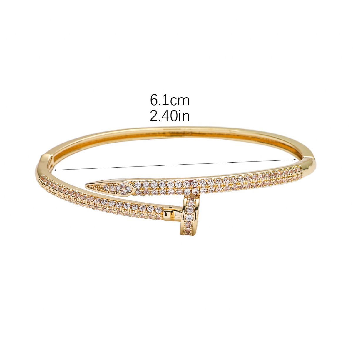 Armband, kupferplattiert, Zirkonia mit Sternenmotiv