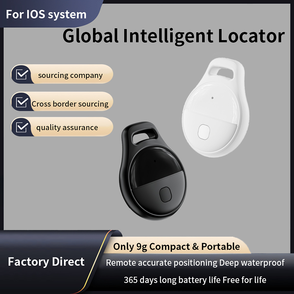Smart GPS tracker device for keys and pets