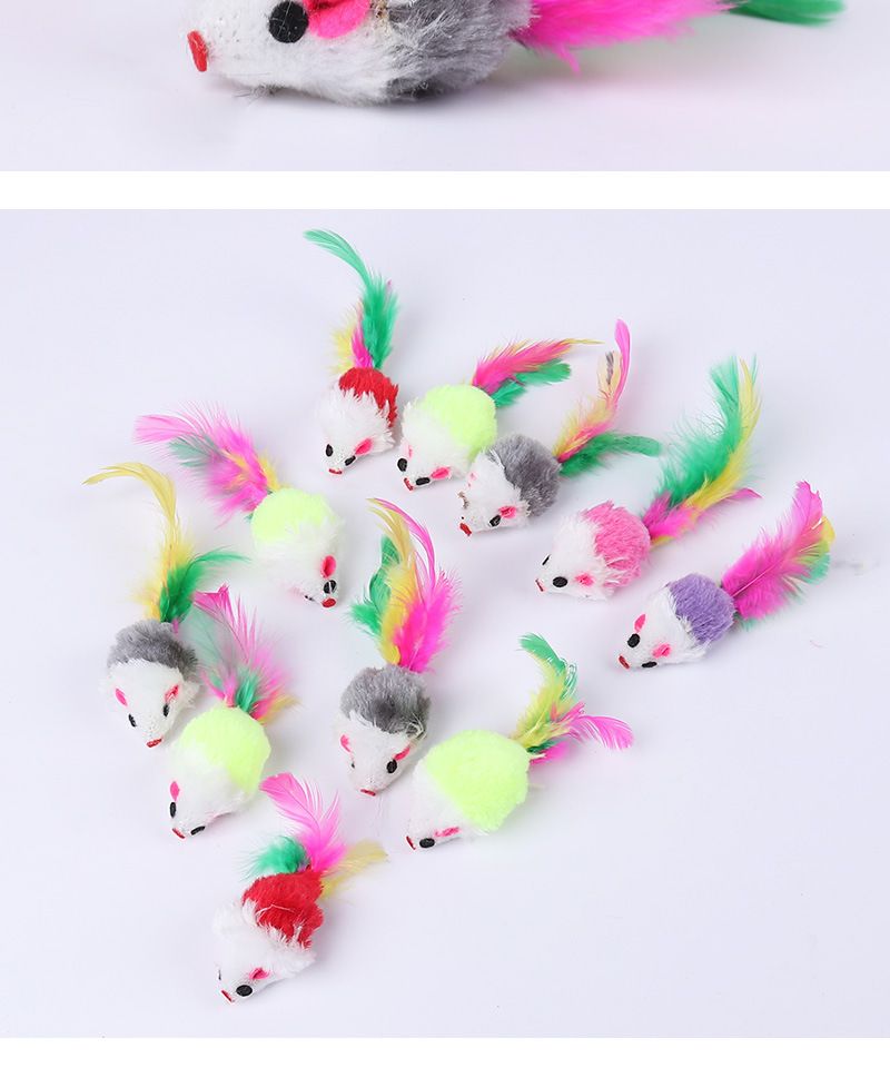 Plush Mouse Cat Toy Squeaky Artificial