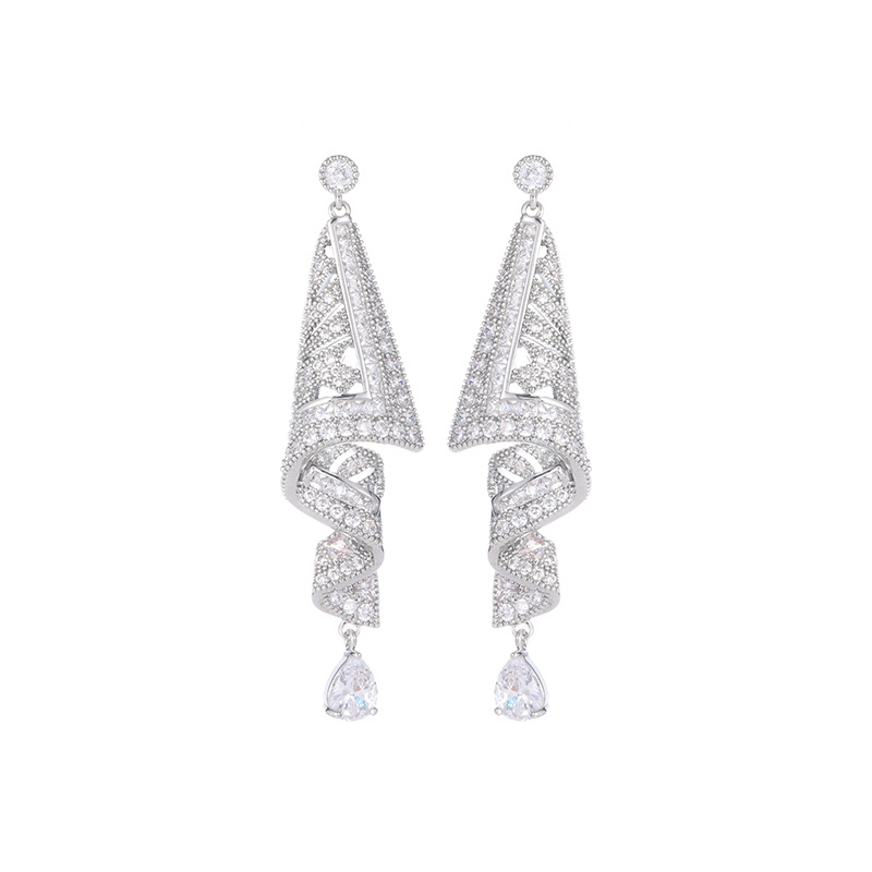 Vintage-Ohrringe geometrisch, 925er Silber, Ethnic-Stil