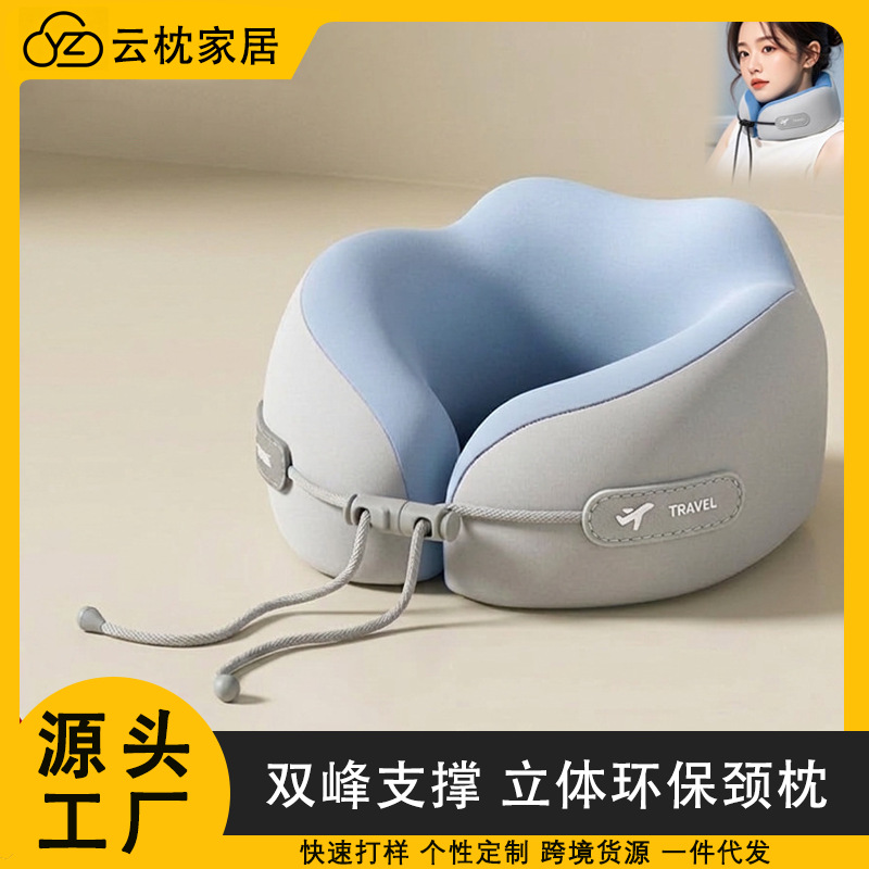 Memory foam orthopedic pillow with cervical spine support