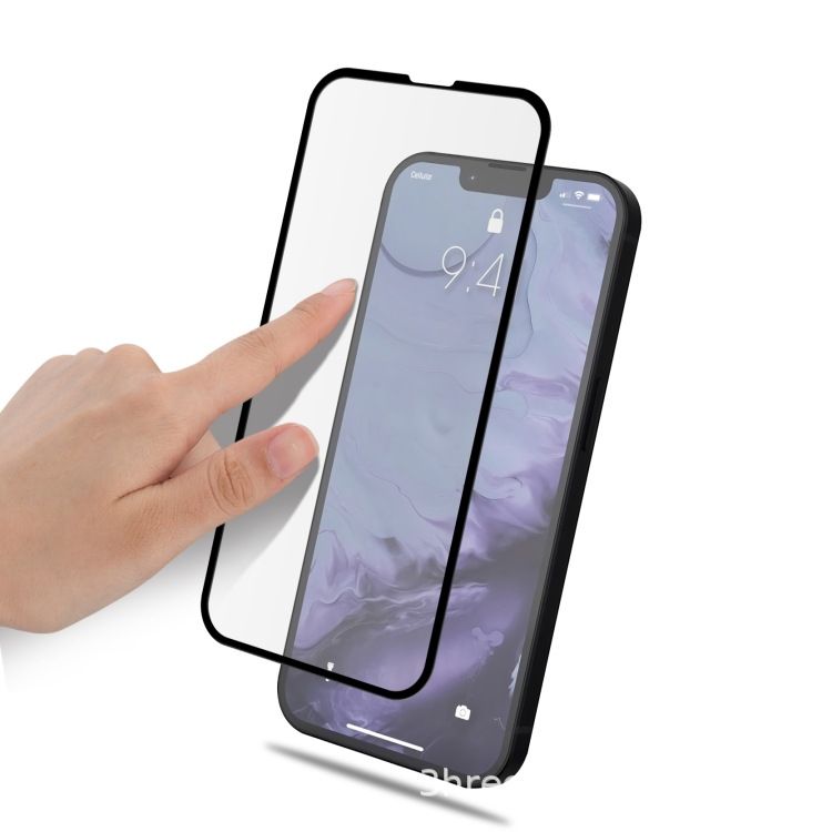 iPhone 14 temperli cam ekran koruyucu, 14 Pro, 13 Pro uyumlu, anti-statik