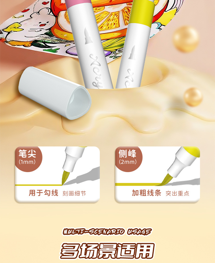 Children's acrylic marker set for art and drawing