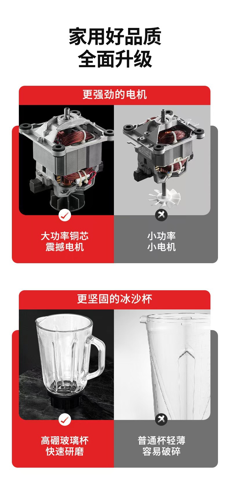 Blender 1.5L, 110V-220V, çift bardak, buz kırıcı