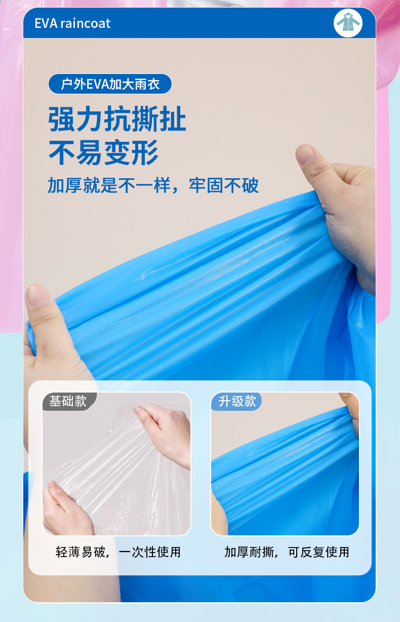 EVA Disposable One-Piece Raincoat