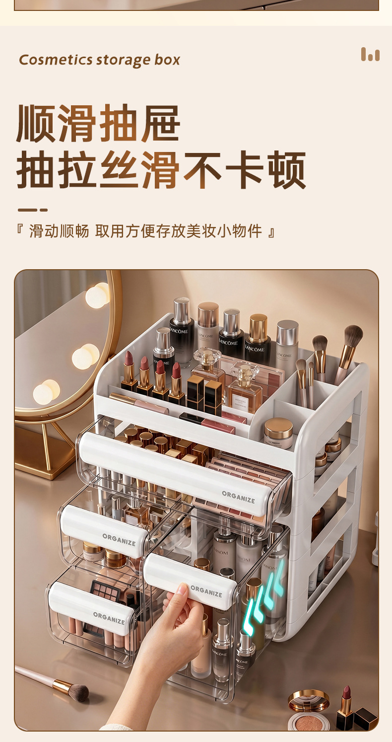 Multifunctional drawer cosmetic storage box