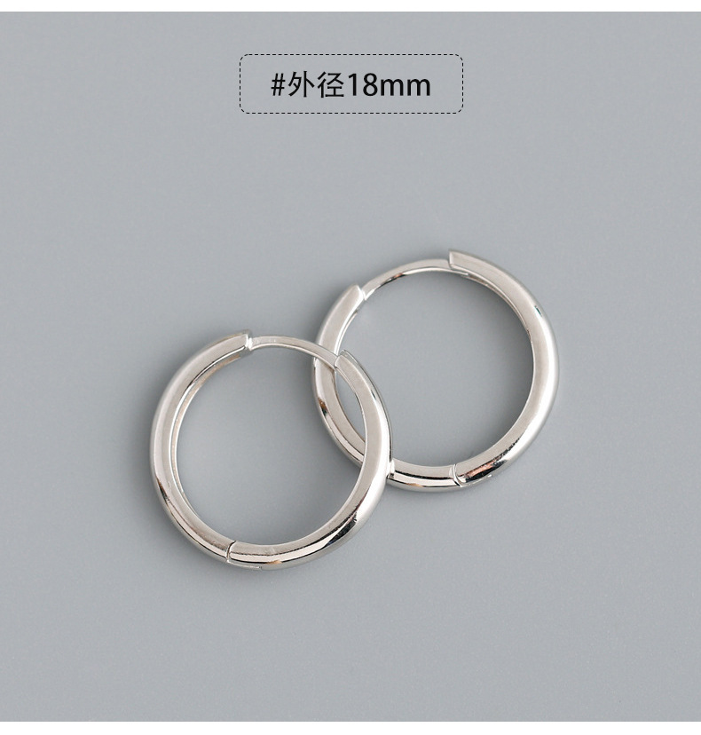 Sterling Silver Women Earrings Round Hoops 2025