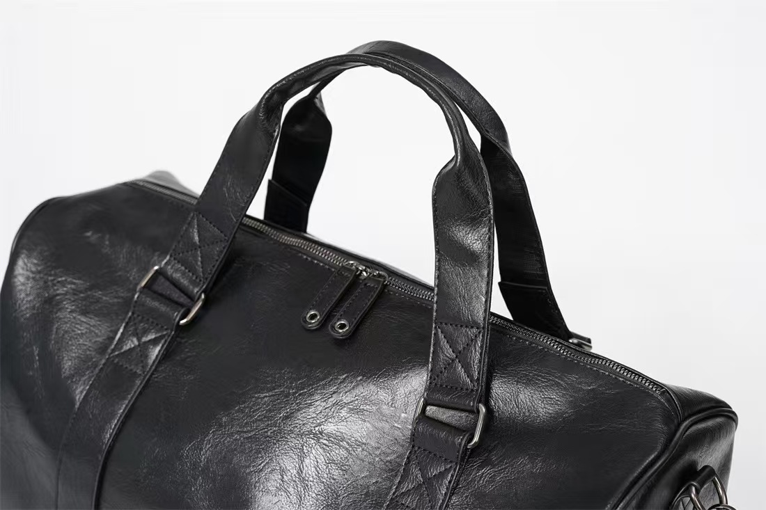 Herrenreisetasche, echtes Leder, Schuhfach, Bordgröße
