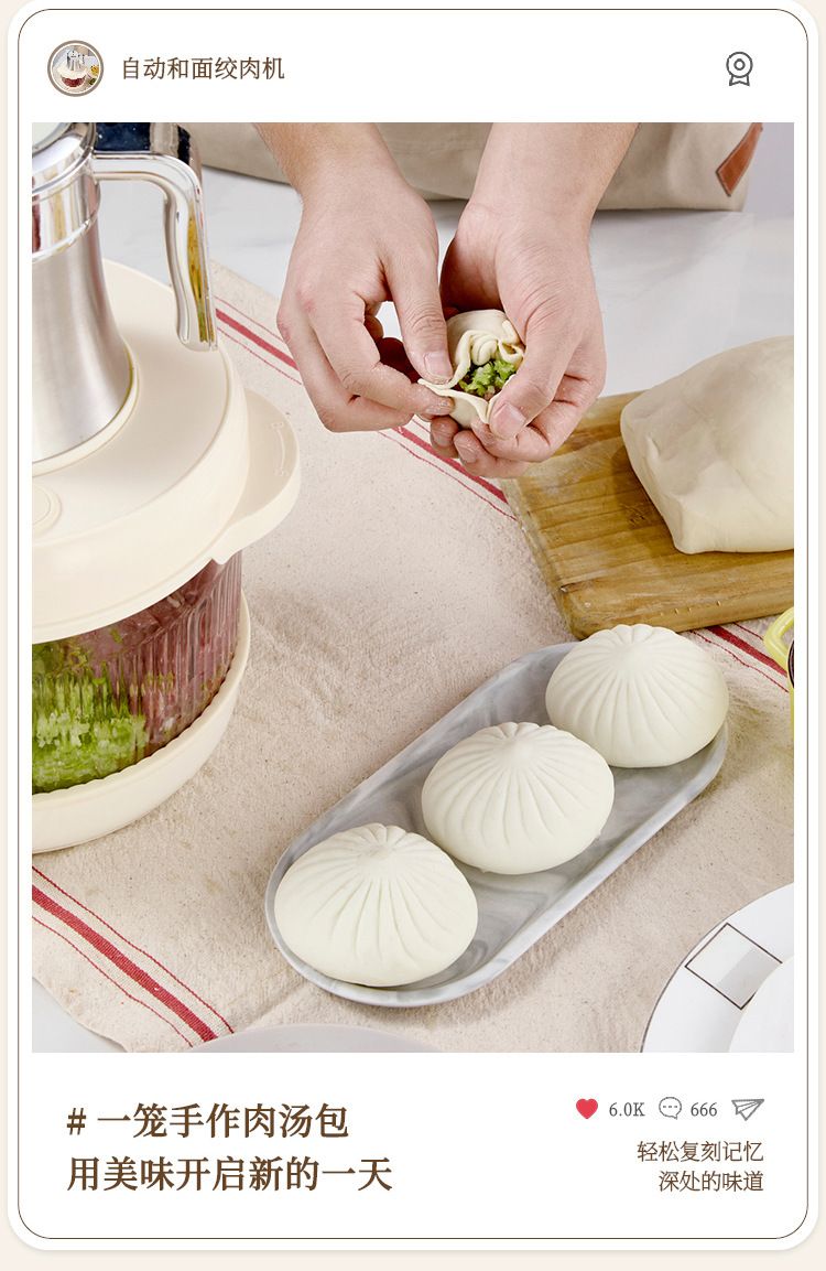 SPOUNR automatic dough mixer, 5L capacity