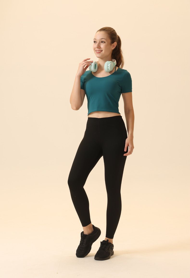 Yoga-Leggings mit hohem Bund, Premium Fitness-Anzug
