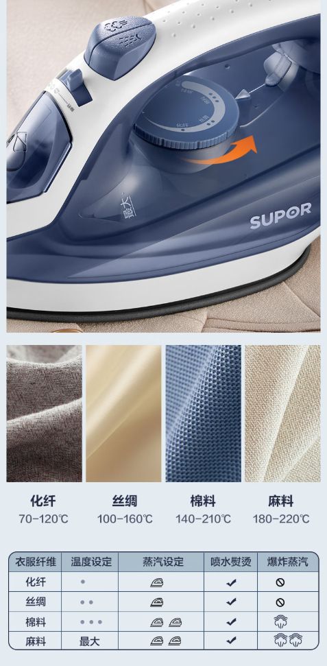 Supor wet and dry steam iron