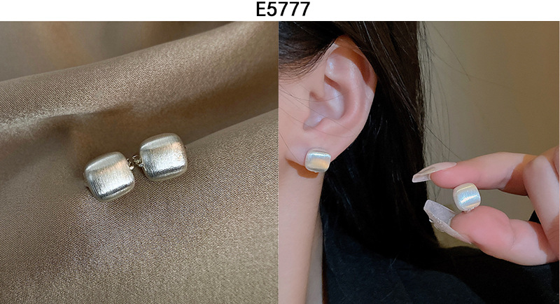 925 sterling silver earrings, retro geometric design