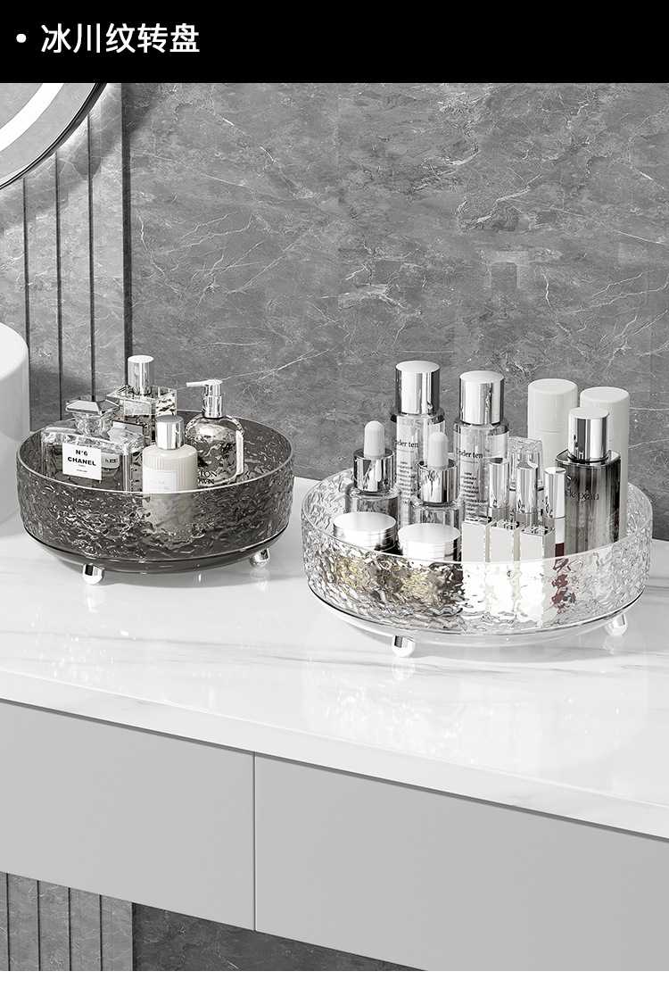 Rotating cosmetic storage box for makeup desk