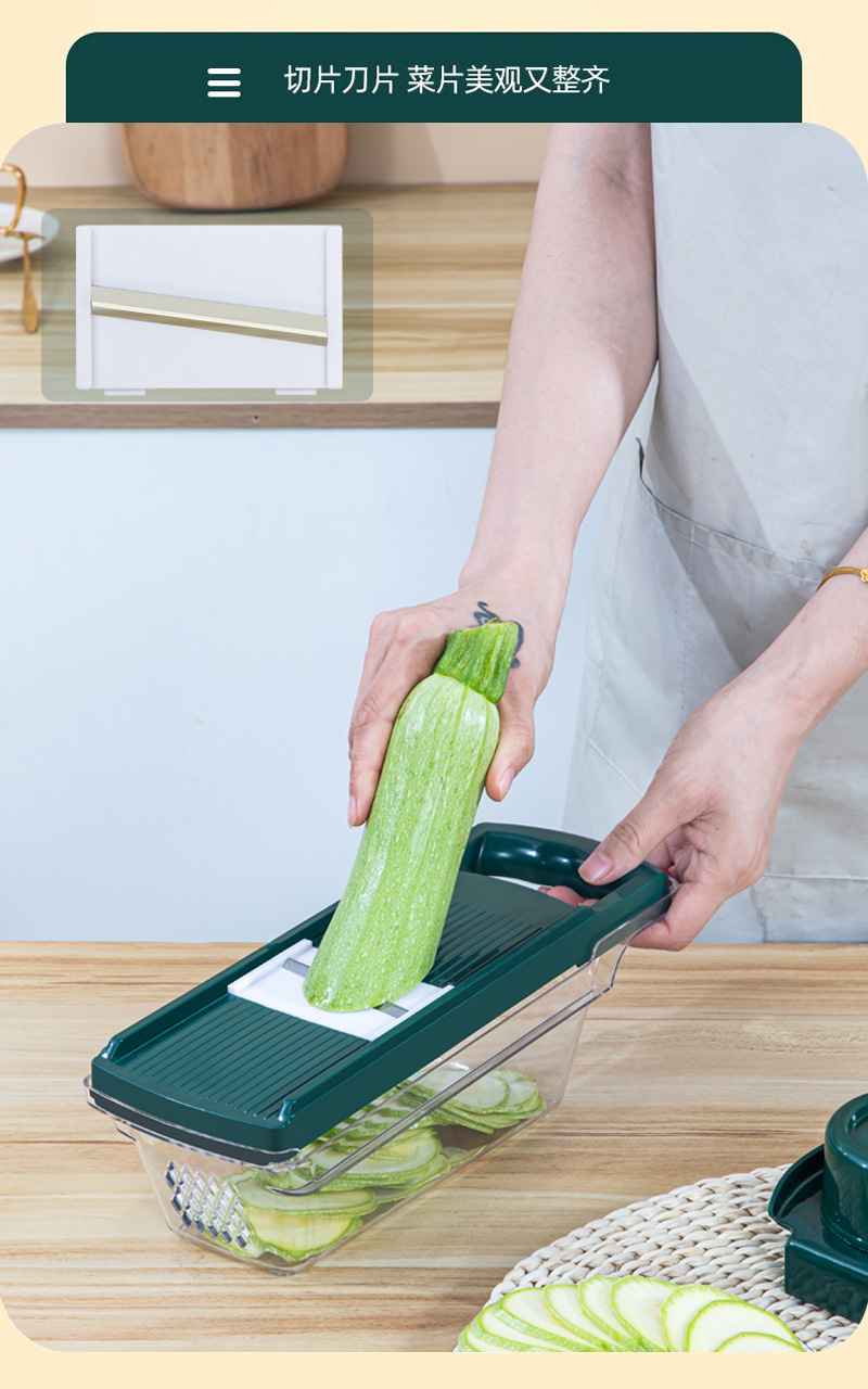 Vegetable grater, multifunctional, slicer included, kitchen tool