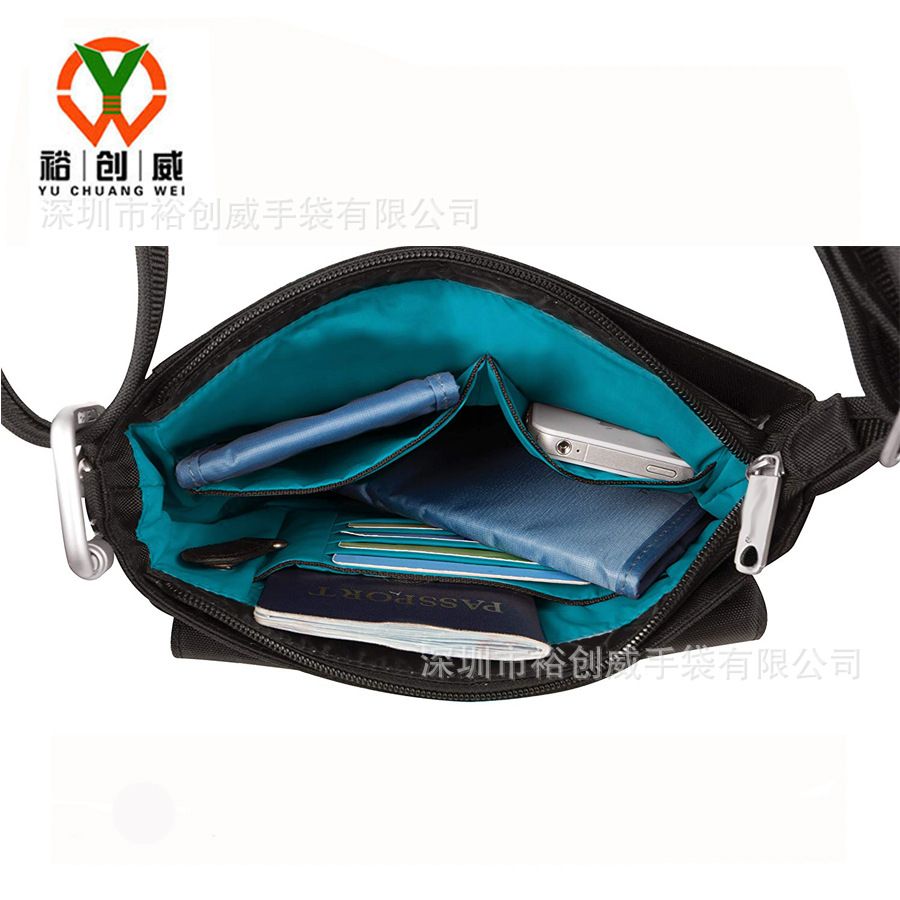 Crossbody phone bag, passport and document wallet with RFID