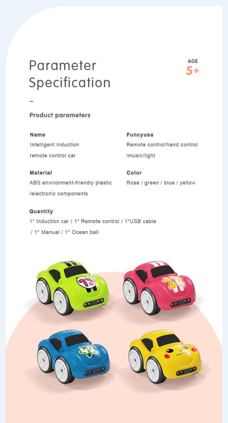 Intelligentes Fernbedienungs-Mini-Auto mit Bewegungssensor und Hindernisvermeidung