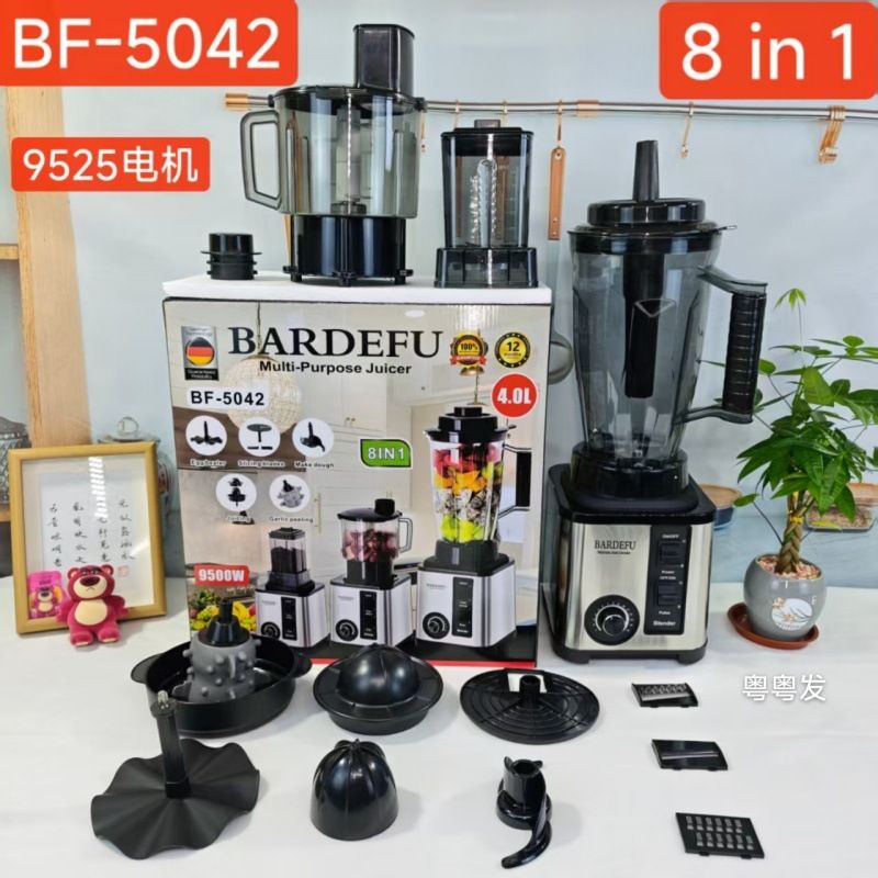 BARDEFU 4L 8in1 Ticari paslanmaz çelik blender