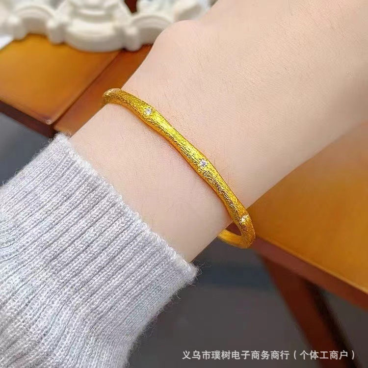 Sha jin bell ruyi bracelet for women, open adjustable, new Chinese style