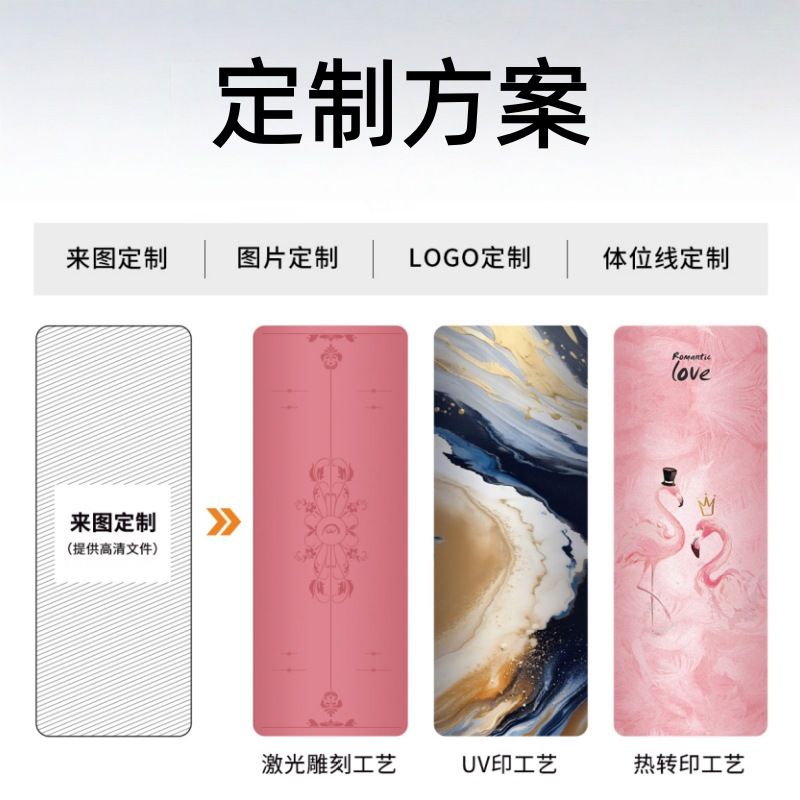 SanFan土豪垫瑜伽垫pu橡胶女士初学者防滑减震运动舞蹈健身垫子