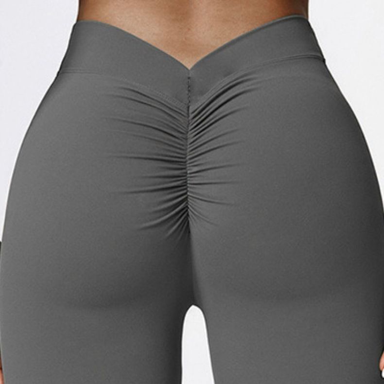 Yoga flare pants with V-waist, high-waist, quick-dry