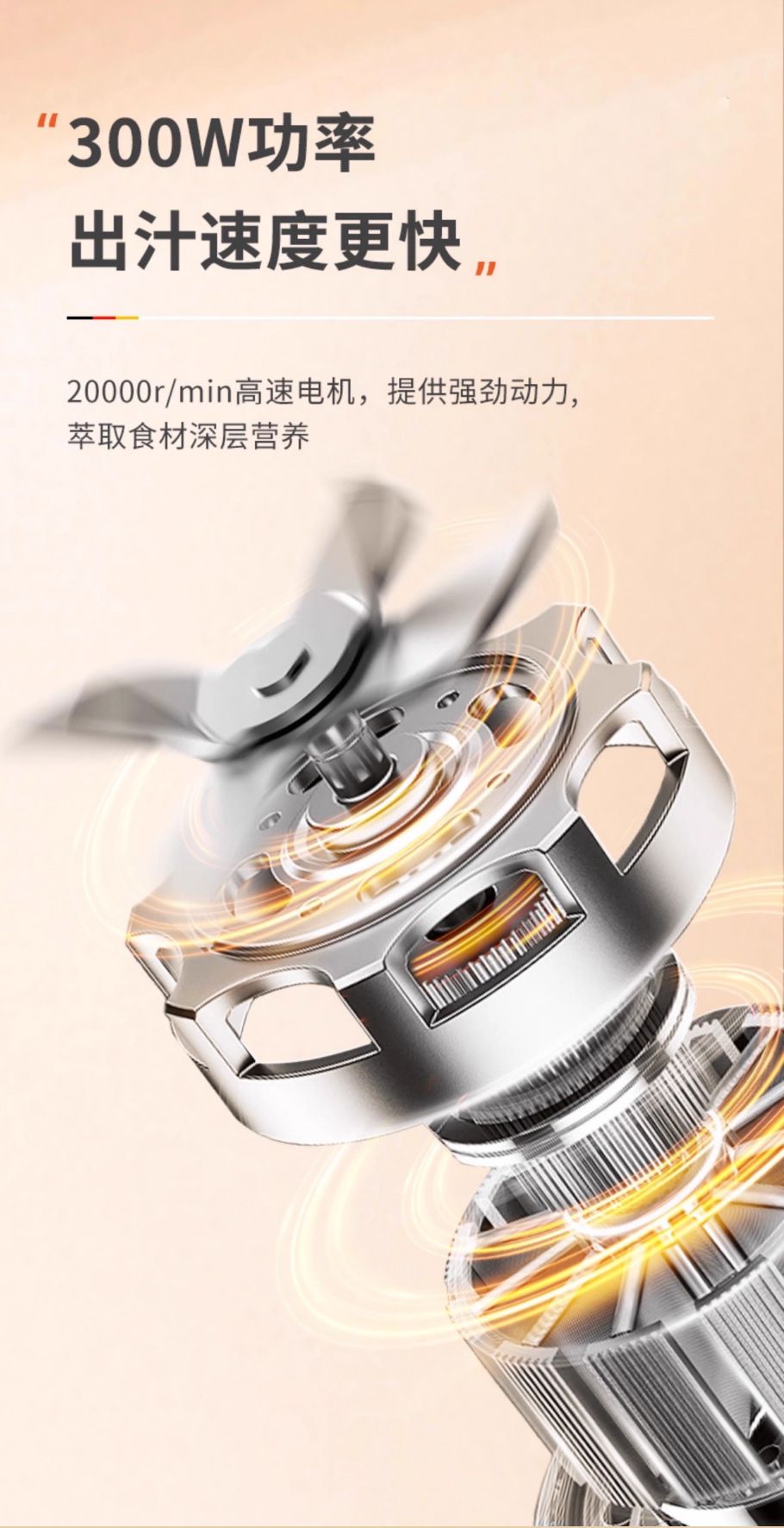 跨境电动榨汁机水果果汁机家用多功能碎冰榨汁杯便携果汁杯搅拌机