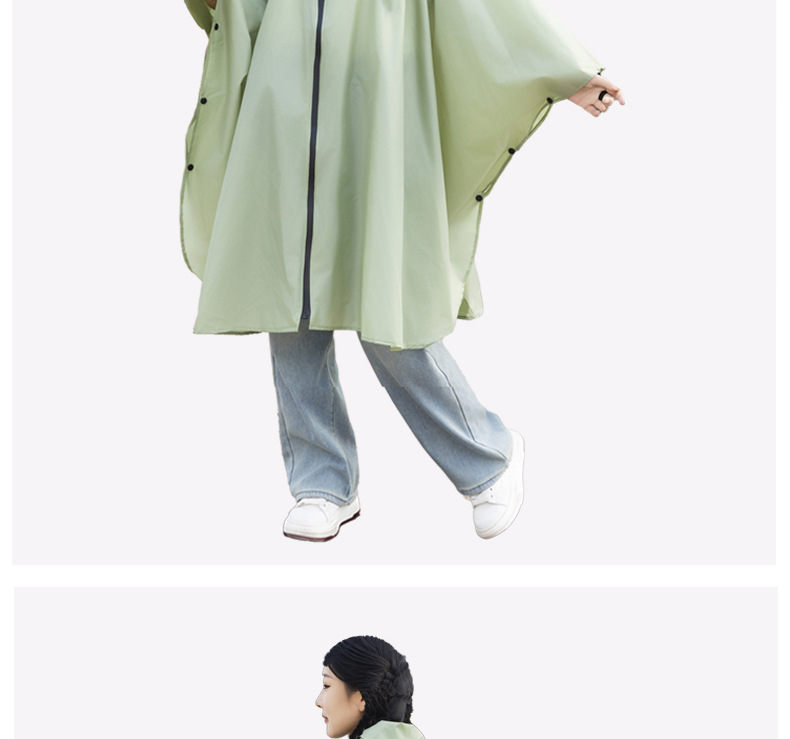3-in-1 wasserdichter Regenmantel-Poncho für Wandern und Radfahren